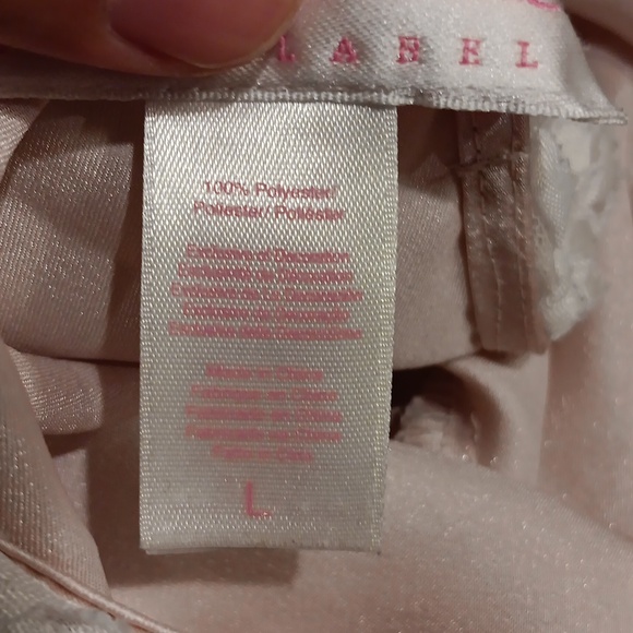 Y2k Oscar de la Renta Cream Satin Ruffle Chemise - Picture 8 of 8